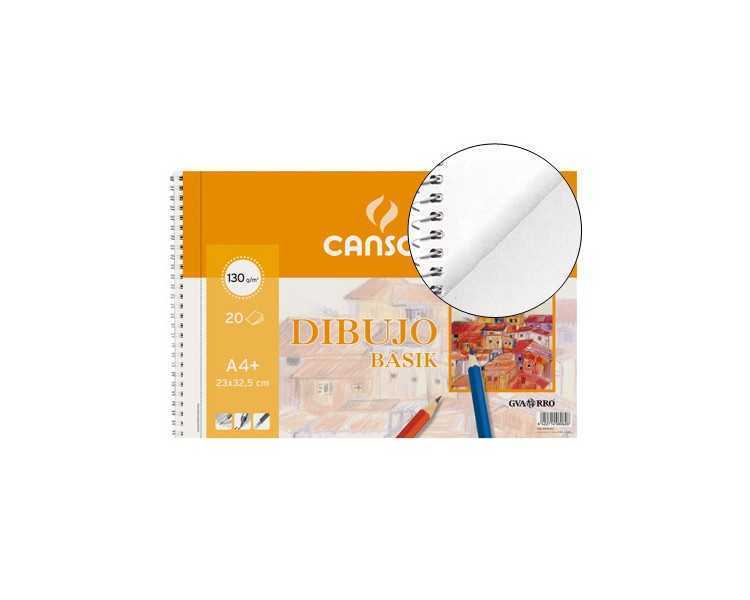 Bloc dibujo basik din a4+ espiral 23 x 32.5 cm 20 hojas microperforado 2 taladros