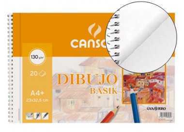 Bloc dibujo basik din a4+ espiral 23 x 32.5 cm 20 hojas microperforado 2 taladros