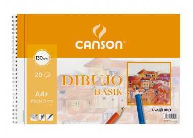 Bloc dibujo basik din a4+ espiral 23 x 32.5 cm 20 hojas microperforado 2 taladros
