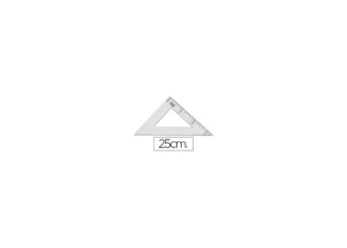 Escuadra liderpapel 25 cm plastico cristal Escuadra liderpapel 25 cm plastico cristal