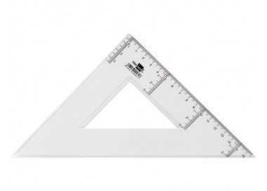 Escuadra liderpapel 25 cm plastico cristal Escuadra liderpapel 25 cm plastico cristal