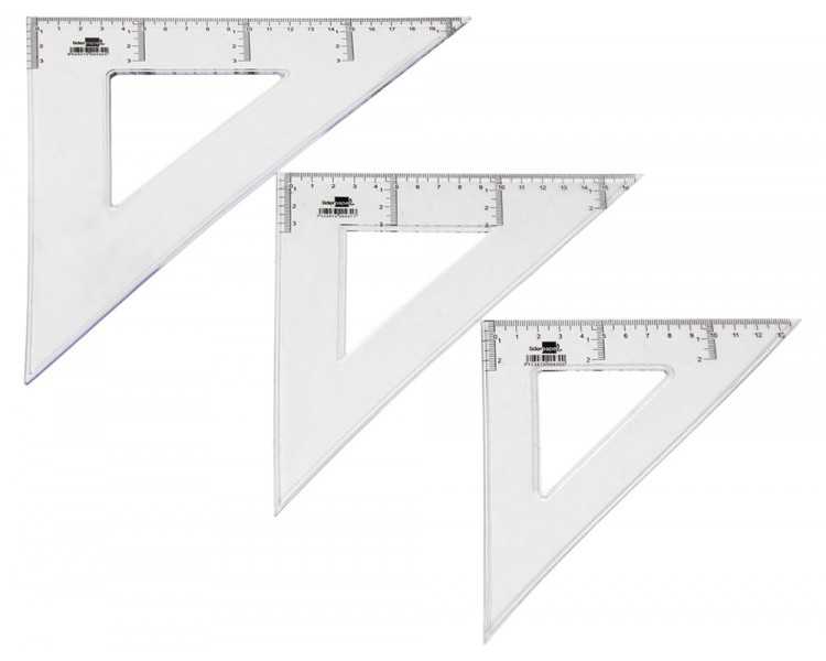 Escuadra liderpapel 25 cm plastico cristal