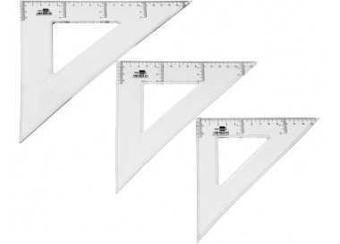 Escuadra liderpapel 25 cm plastico cristal Escuadra liderpapel 25 cm plastico cristal