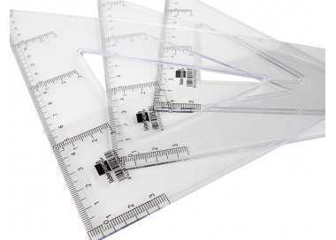 Escuadra liderpapel 25 cm plastico cristal Escuadra liderpapel 25 cm plastico cristal