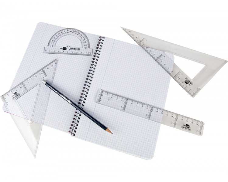 Escuadra liderpapel 25 cm plastico cristal