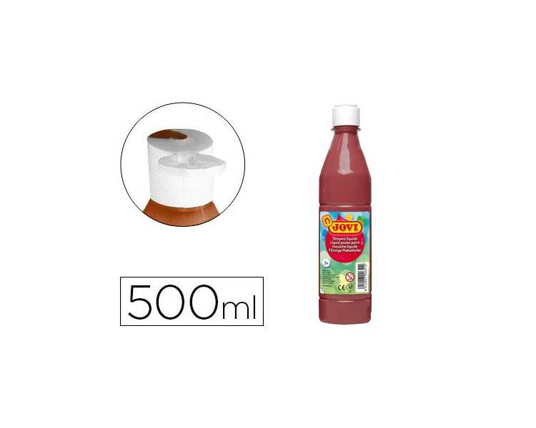 Tempera liquida jovi escolar 500 ml marron