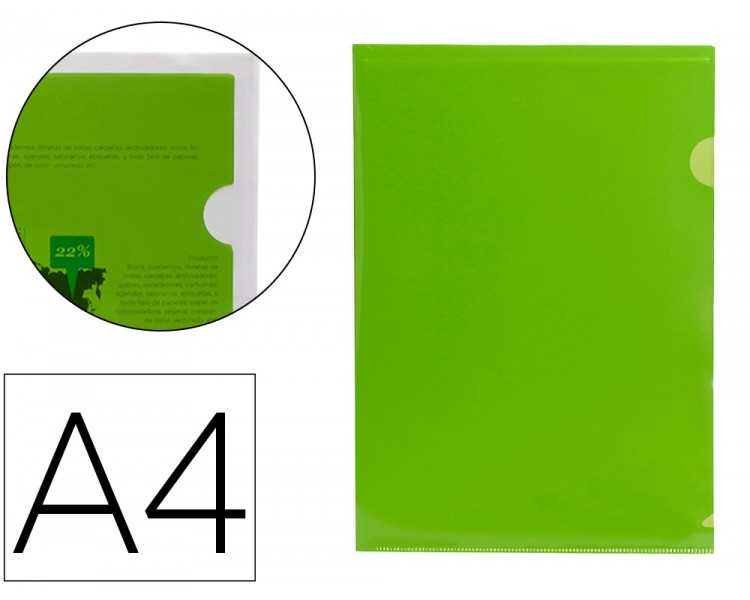 Carpeta liderpapel dossier uñero 44003 polipropileno din a4 verde 20 hojas