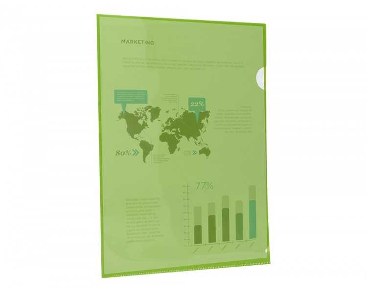 Carpeta liderpapel dossier uñero 44003 polipropileno din a4 verde 20 hojas