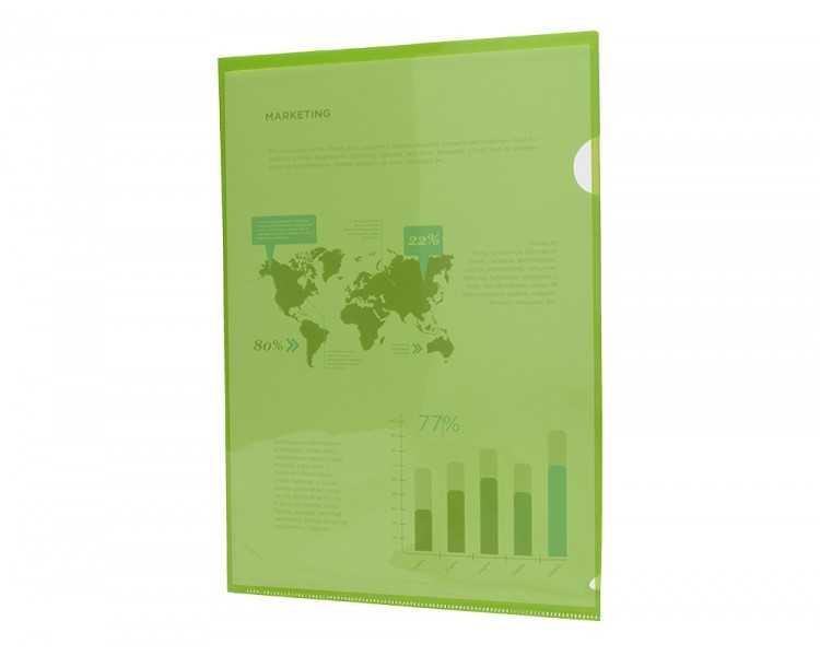 Carpeta liderpapel dossier uñero 44003 polipropileno din a4 verde 20 hojas