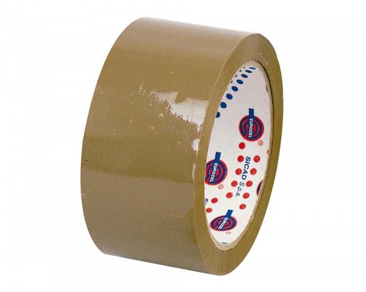 Cinta adhesiva eurocel polipropileno havana 66 mt x 50 mm para embalaje