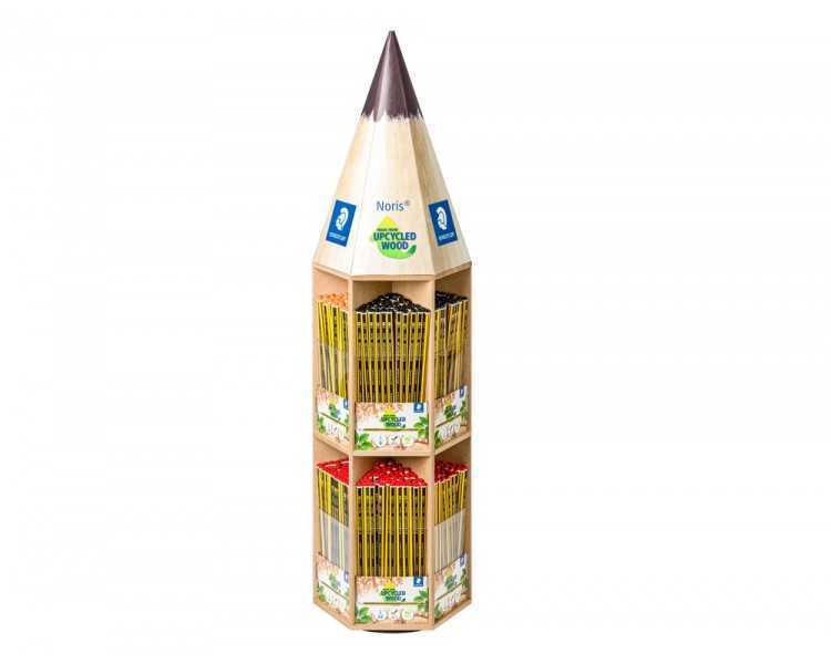 Lapices de grafito staedtler noris 120 expositor giratorio forma lapiz de 48 docenas graduaciones surtidas