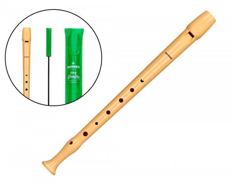 Flauta hohner 9508 color marfil funda verde