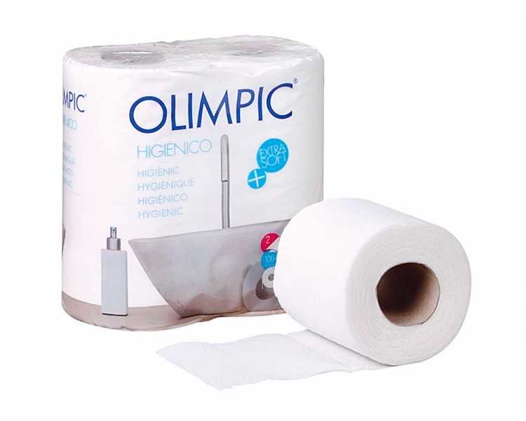 Papel higienico olimpic 2 capas-96,3mm ancho x 17,98m largo paquete de 4 rollos