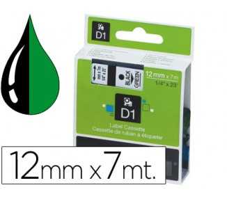 Cinta dymo 1000 negro-verde 12mm x 7mt d1