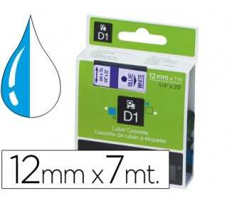 Cinta dymo 1000 azul-blanco 12mm x 7mt d1