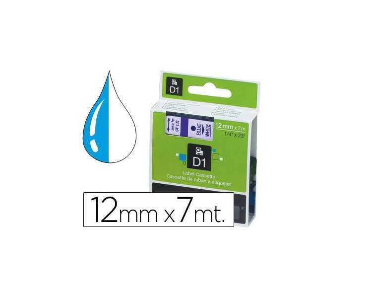 Cinta dymo 1000 azul-blanco 12mm x 7mt d1