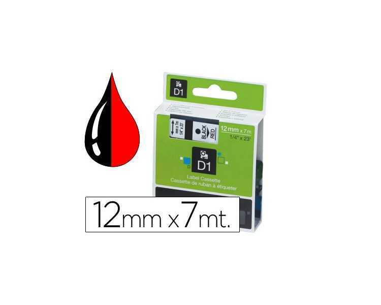 Cinta dymo 1000 negro-rojo 12mm x 7mt d1