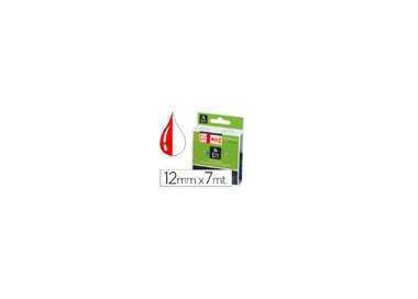 Cinta dymo 1000 rojo-blanco 12mm x 7mt d1