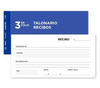 Talonario liderpapel recibos 3/fº original t136 sin matriz