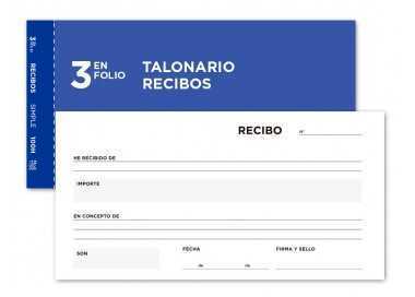Talonario liderpapel recibos 3/fº original t136 sin matriz