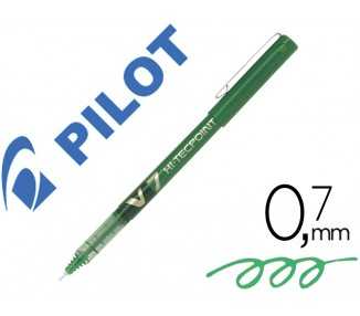 Rotulador pilot punta aguja v-7 verde 0.7 mm