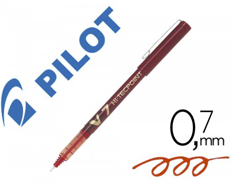 Rotulador pilot punta aguja v-7 rojo 0.7 mm