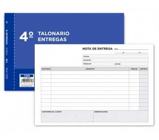 Talonario liderpapel entregas cuarto original y copia t229 apaisado