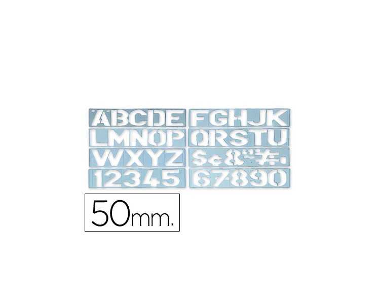 Plantilla liderpapel rotulacion 1700 letras y numeros 50 mm