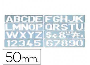 Plantilla liderpapel rotulacion 1700 letras y numeros 50 mm