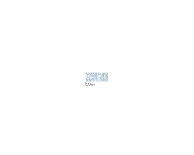 Plantilla liderpapel rotulacion 1700 letras y numeros 50 mm