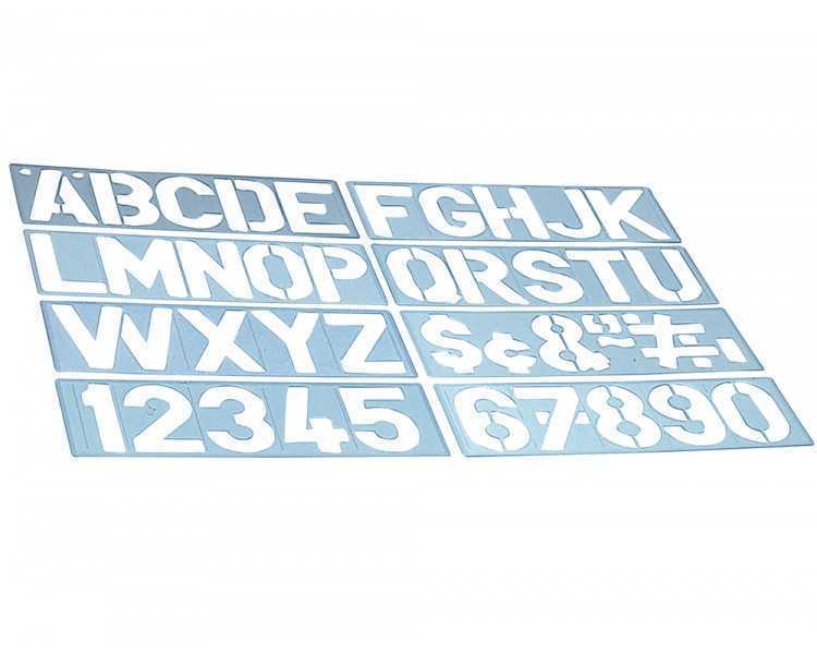 Plantilla liderpapel rotulacion 1700 letras y numeros 50 mm