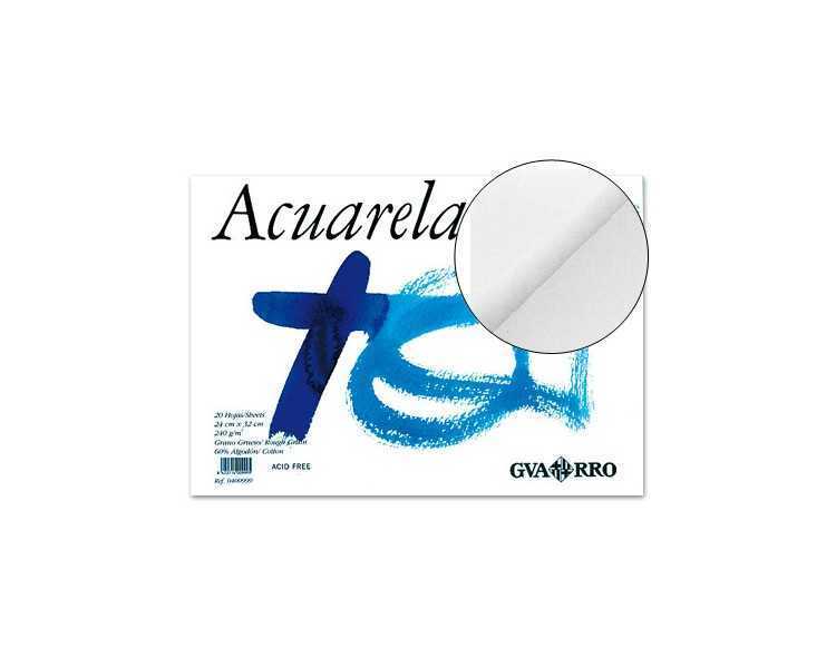 Bloc dibujo acuarela din a4 encolado 23x32.5 cm 20 h de 240 gr/m2