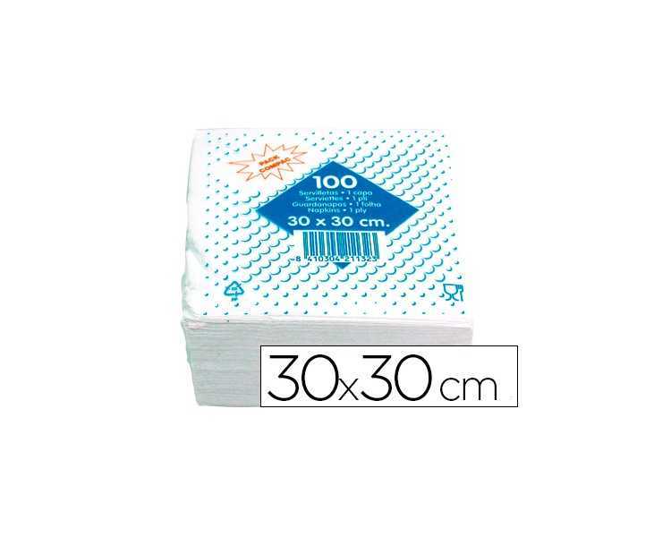 Servilleta algodon 30x30 cm 1 capa paquete de 100 unidades