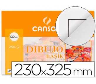 Papel dibujo basik 23x32.5 cm 130 gr con recuadro