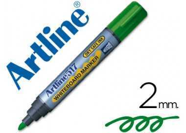 Rotulador artline pizarra ek-517 verde punta redonda 2 mm tinta de bajo olor