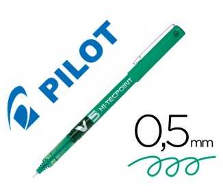 Rotulador pilot punta aguja v-5 verde 0.5 mm