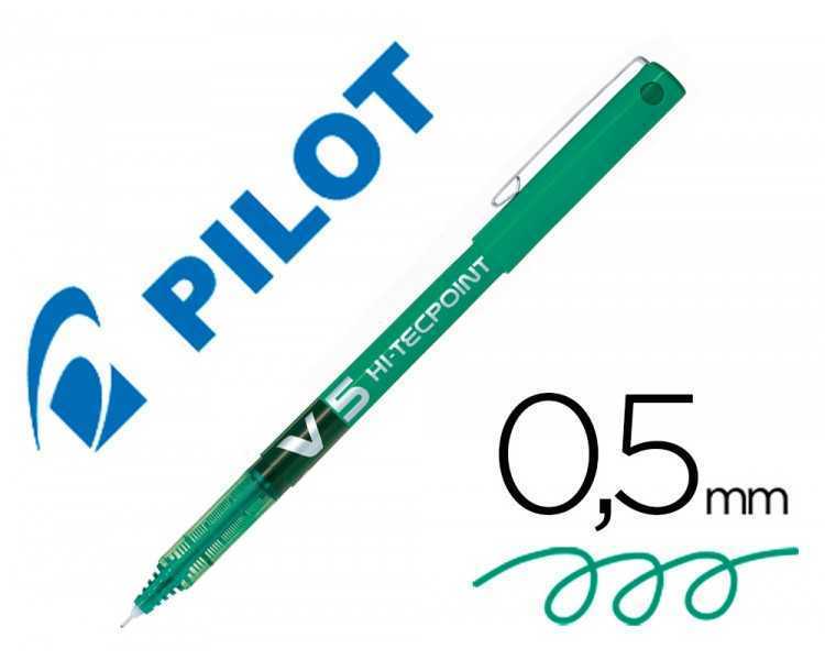 Rotulador pilot punta aguja v-5 verde 0.5 mm