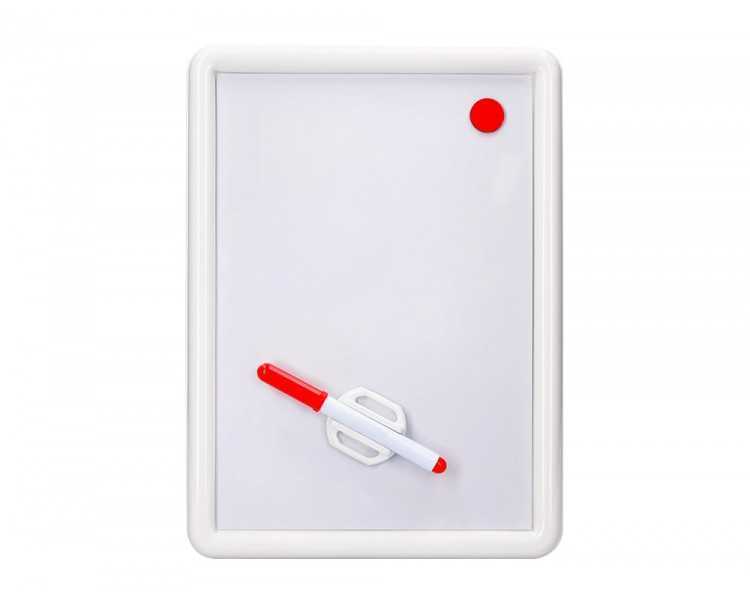 Pizarra blanca magnetica 25x35 cm con rotulador y borrador