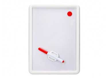 Pizarra blanca magnetica 25x35 cm con rotulador y borrador