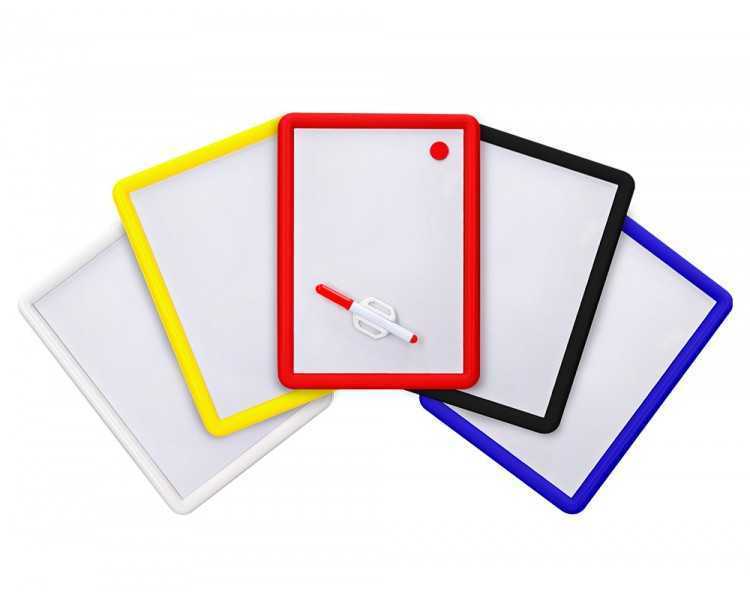 Pizarra blanca magnetica 25x35 cm con rotulador y borrador
