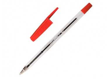 Boligrafo transparente q-connect rojo medio kf26041