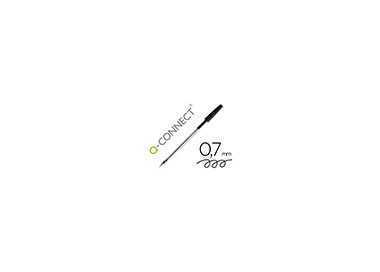 Boligrafo transparente q-connect negro medio kf26040