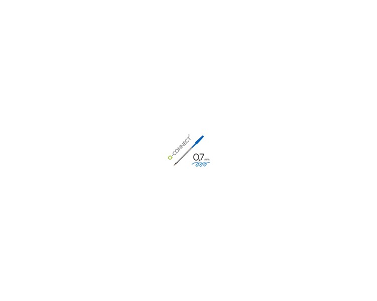 Boligrafo transparente q-connect azul medio kf26039