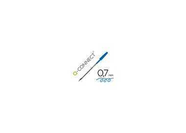Boligrafo transparente q-connect azul medio kf26039