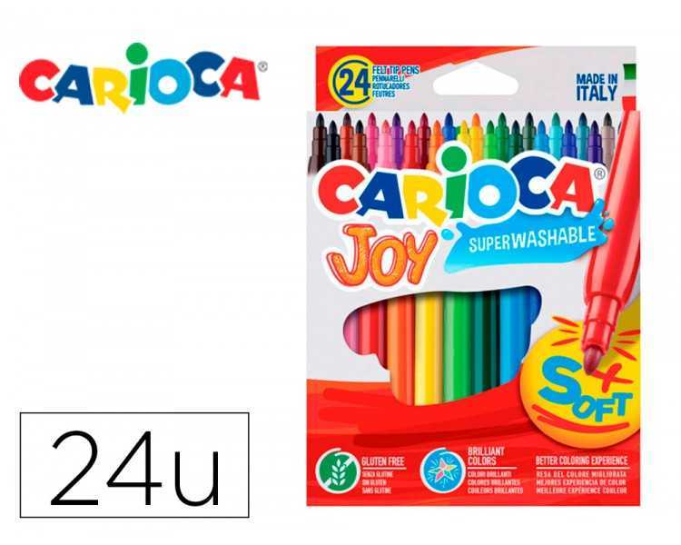 Rotulador carioca joy caja de 24 colores surtidos