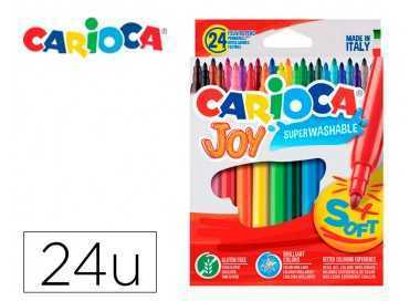 Rotulador carioca joy caja de 24 colores surtidos