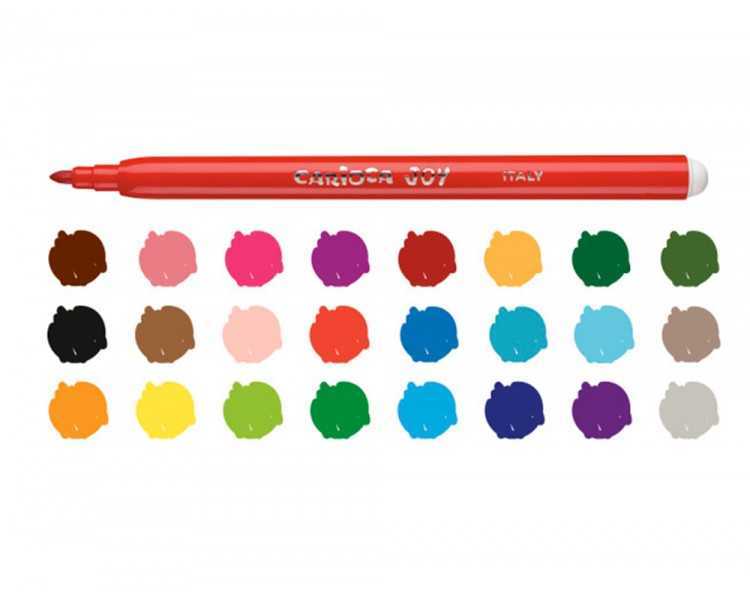 Rotulador carioca joy caja de 24 colores surtidos