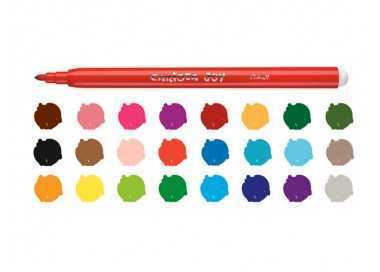 Rotulador carioca joy caja de 24 colores surtidos