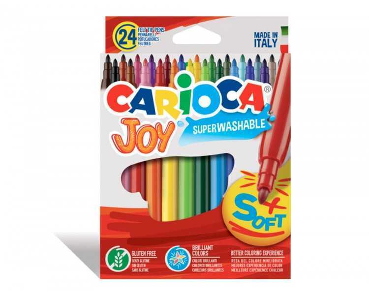 Rotulador carioca joy caja de 24 colores surtidos