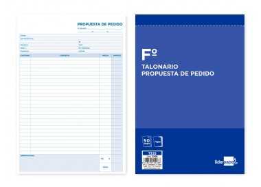 Talonario liderpapel pedidos folio original y 2 copias t325